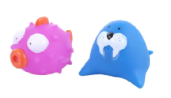 صورة Pixie Floating Squirty Sealion Buffer fish (2pcs) - Pink & Blue