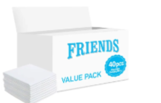 صورة Friends Disposable Changing Mats White - 40 Pieces