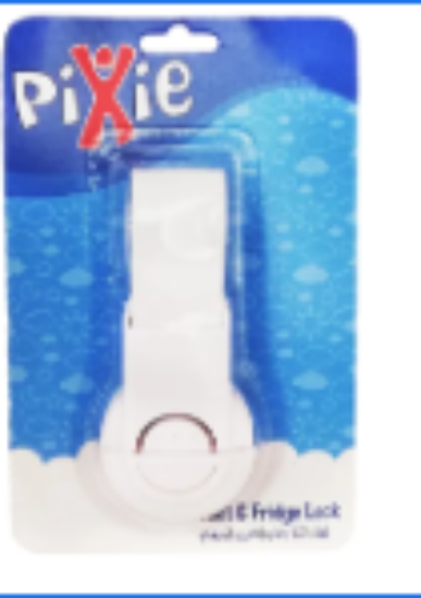 صورة Pixie Toilet And Fridge Lock, Childproof Safety, Easy to Install, No Damage to Surfaces, 0 to 3 Years, 2.5 x 11.8 x 18.8 cm - White