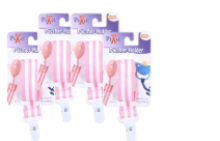 صورة Pixie Pacifier Holder - Pink Stripe Print