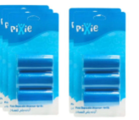 صورة Pixie Disposable Dispenser Refills, Blue - Pack of 5 (3+2 Free Offer), Convenient On-the-Go Clean Up, 0M-3Y