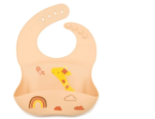 صورة Pixie Waterproof Silicone Bib Giraffe - Yellow