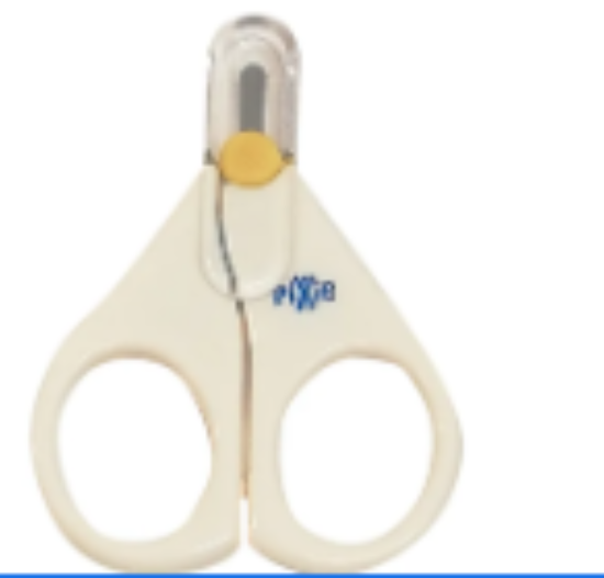 صورة Pixie Baby Scissors, Prevents Accidental Scratching, Easy to Use, Perfect Size, 0 Months+, 14 x 8 x 1 cm - White