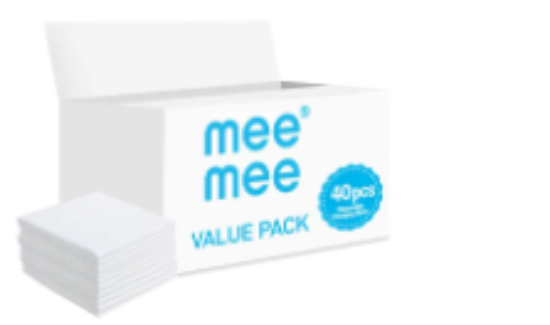 صورة Mee Mee Antibacterial Disposable Baby Changing Mats, Waterproof & Absorbent, 0M+, 40-Pack