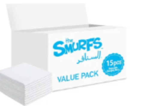 صورة Smurfs Antibacterial Disposable Changing Mats 15-Pieces, Waterproof & Non-Leak, 0M+, Ideal for Travel & Postpartum Use