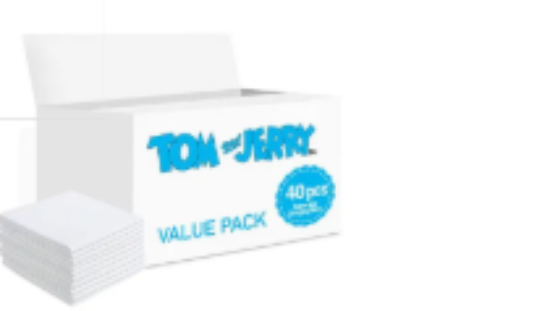 صورة Tom and Jerry Antibacterial Disposable Changing Mats 40-Pack, Waterproof & Non-Leak, 0M+