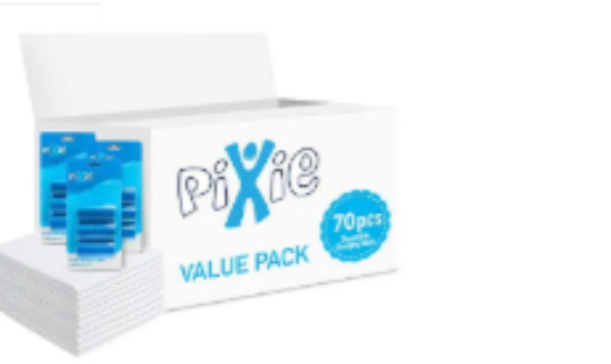 صورة Pixie Disposable Changing Mats & Blue Dispenser Refill Rolls, Antibacterial Nappy Bags Combo - Pack of 2