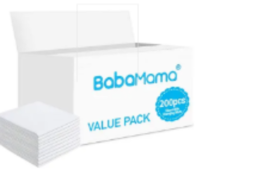 صورة Babamama Disposable Changing Mats 200-Pack - Antibacterial, Waterproof, Highly Absorbent for Babies 0M+