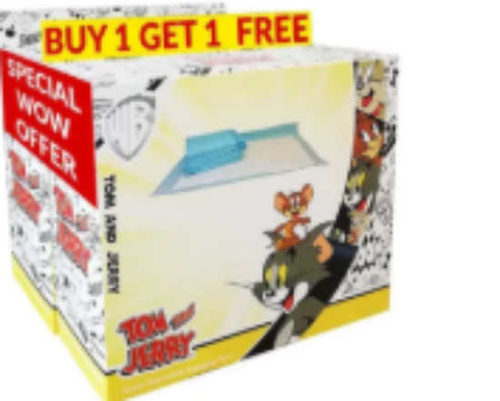 صورة Hanna-Barbera Tom & Jerry Disposable Changing Mats - 20pcs, Leak-Proof, Triple-Layered, 0-3 Years, 14x16.5x7.5cm, Buy 1 Get 1 Free Offer