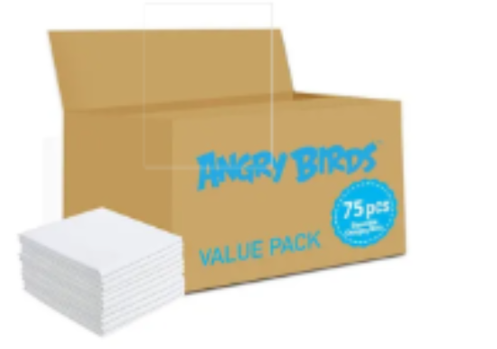 صورة Angry Birds Disposable Changing Mats 75 Pieces - Antibacterial, Absorbent, Waterproof 0M+