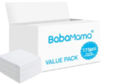 صورة Babamama Antibacterial Disposable Changing Mats 175pcs, Waterproof & Highly Absorbent, 0M+