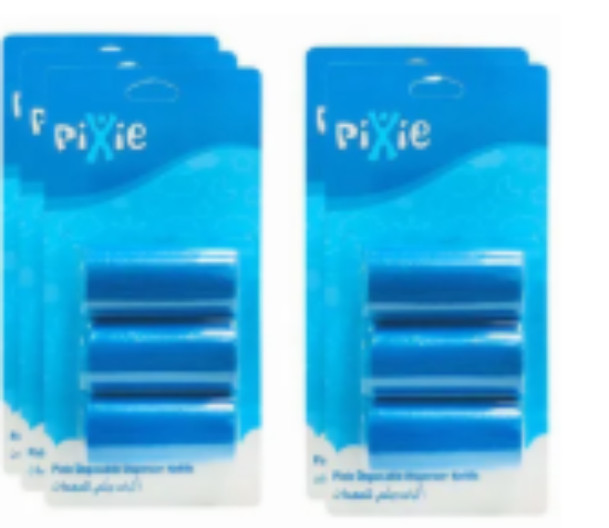 صورة Pixie Disposable Dispenser Refills, Blue - Pack of 5 (3+2 Free Offer), Convenient On-the-Go Clean Up, 0M-3Y