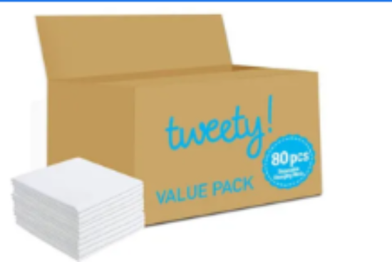 صورة Tweety Disposable Changing Mats 80ct - Hygienic, Absorbent, for Baby & Postpartum Use, 35x27cm
