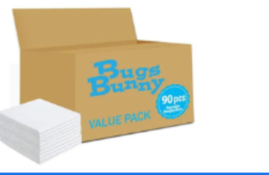 صورة Bbugs Bunny Absorbent Disposable Changing Mats 90ct - Antibacterial and Waterproof