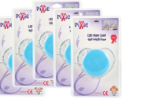 صورة Pixie Sensor LED Night Light 5-Pack for Baby's Room, Auto On/Off, Safe Wall Plug-in, No Wires, Blue