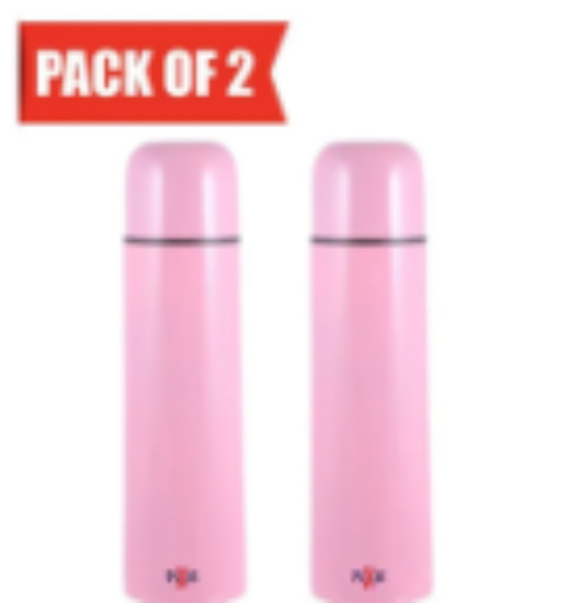 صورة Pixie Thermo Flask 750mL Pink 2-Pack - Vacuum Insulated, 12hr Temperature Retention, Portable for Kids 3 Years+, Ideal for Outings