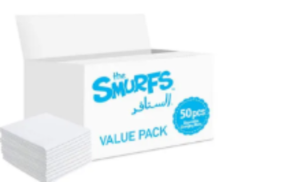 صورة Smurfs Disposable Changing Mats 15 Pieces - Antibacterial, Waterproof, Non-Leak for Babies 0M+, Hygienic & Absorbent