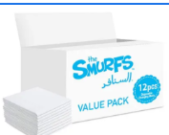 صورة Smurfs Antibacterial Disposable Changing Mats 12 Pieces, Waterproof & Leak-Proof, 0M+
