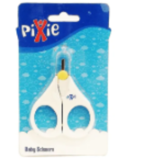صورة Pixie Baby Scissors, Prevents Accidental Scratching, Easy to Use, Perfect Size, 0 Months+, 14 x 8 x 1 cm - White