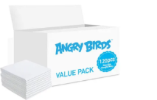 صورة Angry Birds Disposable Changing Mats 120ct - Antibacterial, Waterproof, 0M+