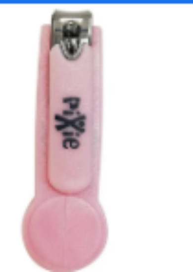 صورة Pixie Baby Nail Cutter & Scissors Set - Safety-Designed, Rounded Tips, PP & Stainless Steel, Pink & White, 12M+