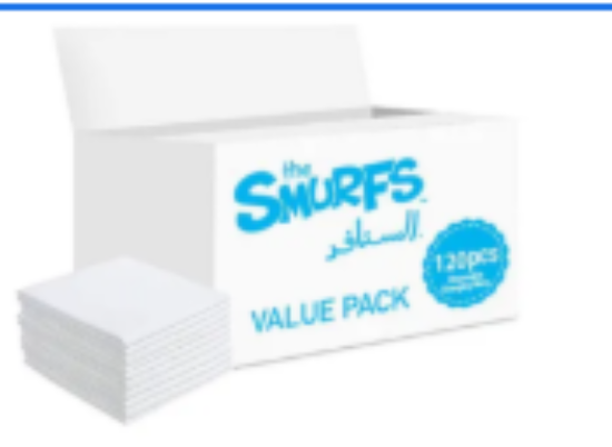 صورة Smurfs Antibacterial Disposable Changing Mats 120ct - Waterproof, Non-Leak, Absorbent, 0M+