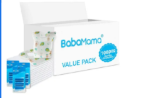 صورة Babamama Changing Mat, Bib & Nappy Bags Combo Pack - Disposable, Antibacterial for Babies 0+ Months