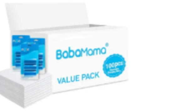 صورة Babamama Combo Pack - Disposable Changing Mats and Blue Dispenser Nappy Bags, Antibacterial, 0M+ - Pack of 2