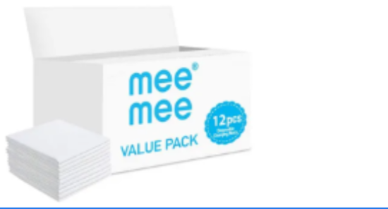صورة Mee Mee Disposable Changing Mats 12-Pack, Antibacterial, Waterproof, Highly Absorbent, 0M+