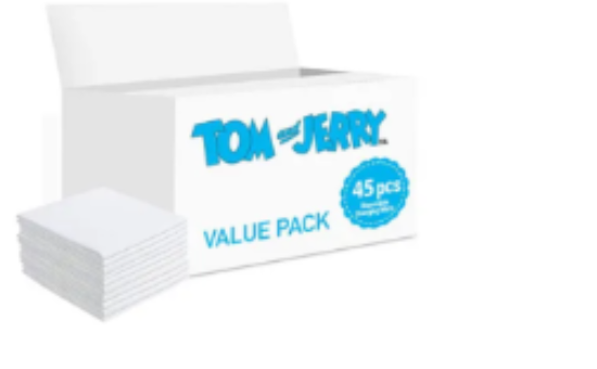 صورة Tom and Jerry Disposable Changing Mats 45ct - Antibacterial, Waterproof, Non-Leak, 0M+