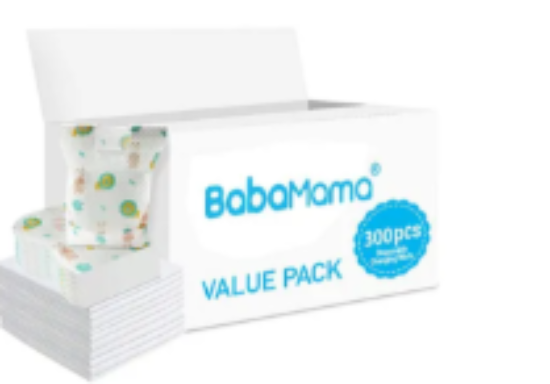صورة Babamama 300-Pack Disposable Changing Mats & Bibs, Antibacterial, Absorbent, 0M+