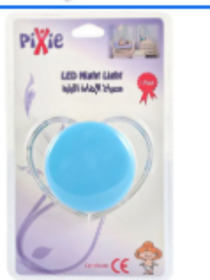 صورة Pixie LED Night Light with Light Sensor for Kids, Soft Comforting Blue Glow, Plug-In, 0 Months+