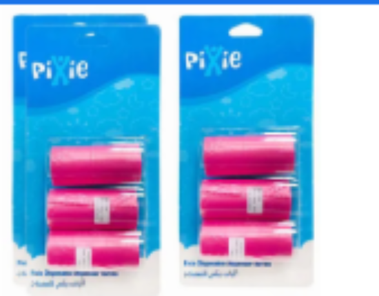 صورة Pixie Disposable Dispenser Refill Rolls 3-Pack - Compact Diaper Disposal Bags, Pink, Special Offer Buy 2 Get 1 Free
