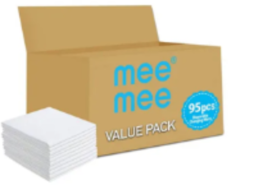 صورة Mee Mee Disposable Changing Mats 95 Pack - Antibacterial, Waterproof, Highly Absorbent, for 0+ Months