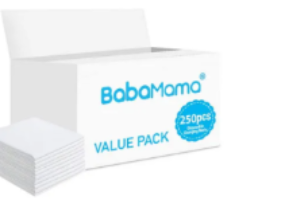 صورة Babamama Disposable Changing Mats 250-Pack, Antibacterial, Waterproof, Absorbent, 0M+