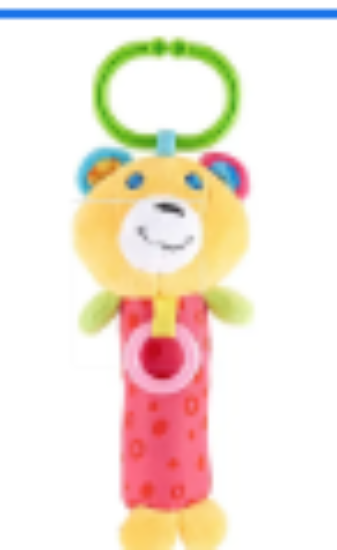 صورة Pixie Multicolour Baby Bear Rattle Toy for 0  Months - Sensory Development & Hand-Eye Coordination