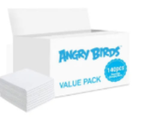صورة Angry Birds Disposable Changing Mats 140ct - Antibacterial, Absorbent, Waterproof 0M+