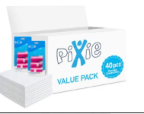 صورة Pixie Baby Changing Mats, Dispenser Refill Rolls & Nappy Bags - Antibacterial, Absorbent Combo Pack, 0M+