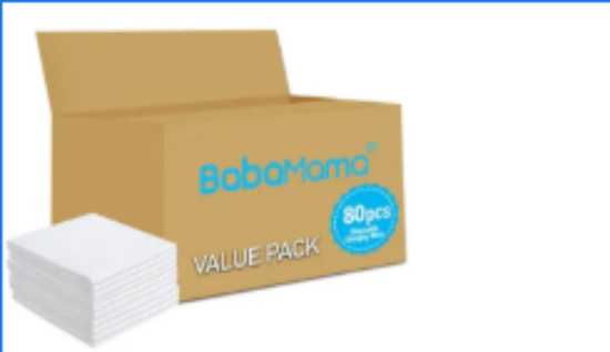 صورة Babamama Disposable Changing Mats 80-Pack, Antibacterial & Waterproof for Babies 0 Months+