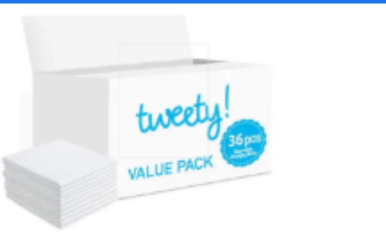 صورة Tweety Disposable Baby Changing Mats 36ct, Highly Absorbent, Leak-Proof, Portable 1.1x28x21.5cm