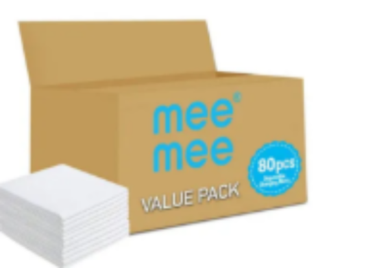 صورة Mee Mee Antibacterial Disposable Changing Mats, Waterproof & Highly Absorbent, 0M+, 80-Pack