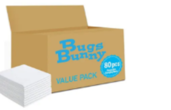صورة Bugs Bunny Disposable Changing Mats 80ct - Antibacterial, Waterproof, Non-Leak & Highly Absorbent