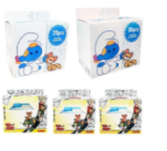 صورة Smurfs Combo Pack Disposable Changing Mats, Hygienic, Waterproof, 0-3 Years - White/Yellow, 20/30/15/6/10 Count