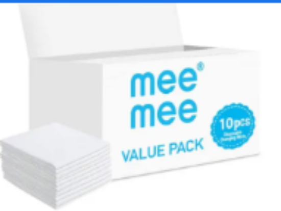 صورة Mee Mee White Disposable Changing Mats Value Pack - 10 Pieces